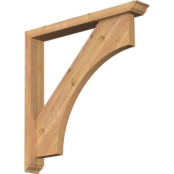 Ekena Millwork Westlake Traditional Smooth Bracket w/ Offset Brace, Western Red Cedar, 3 1/2"W x 26"D x 26"H BKT0402X26X26WTL01SWR - main